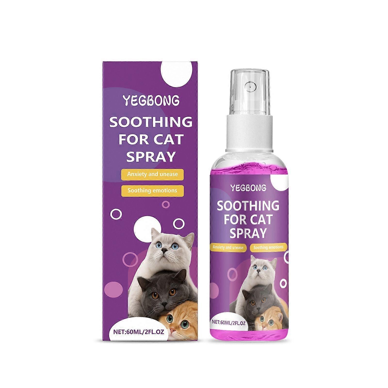 Cat Calming Spray, Cat Pheromone Calming Spray, Natural Calming Solution for Cats, Reduce Kittens Stress, Anxiety, Scratching, Protect Furniture and F