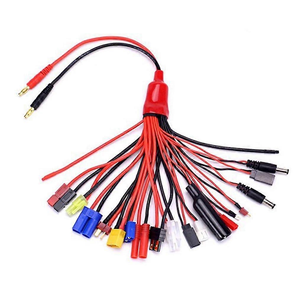19in1 RC Lipo Cable Splitter Adapter with 4 mm Banana Plug for JST Futaba XT60 EC3 EC5 McpX