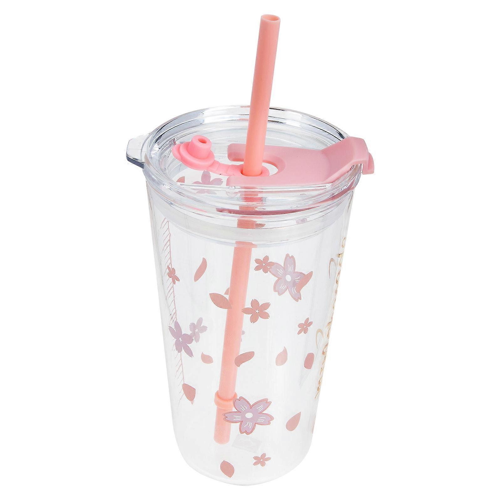 Glass Straw Cup Tight Sealing for General Users Home Use 1Set