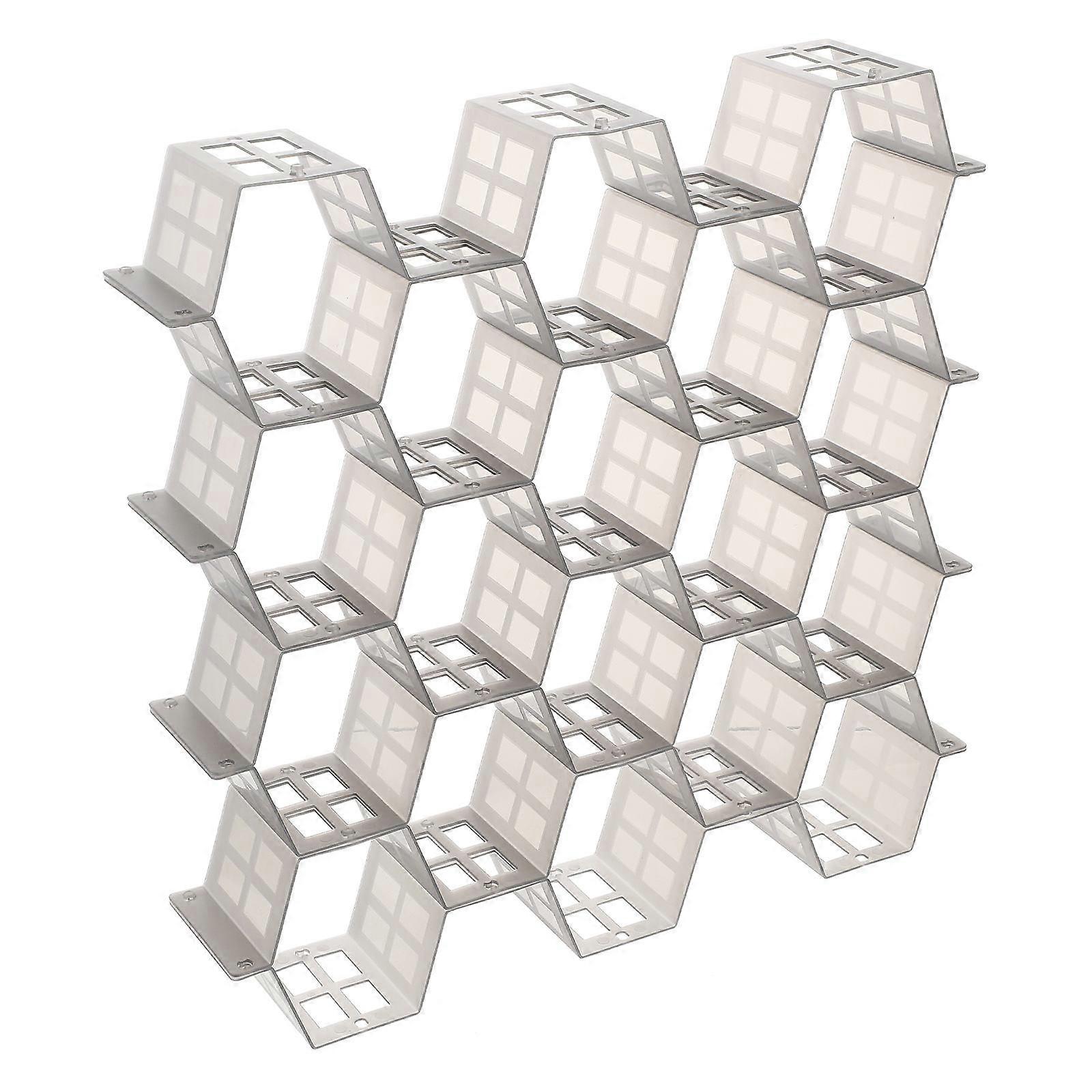 Honeycomb Drawer Organizer Set Transparent Space Saving Plastic Dividers for Kitchen & Bedroom Storage Organization