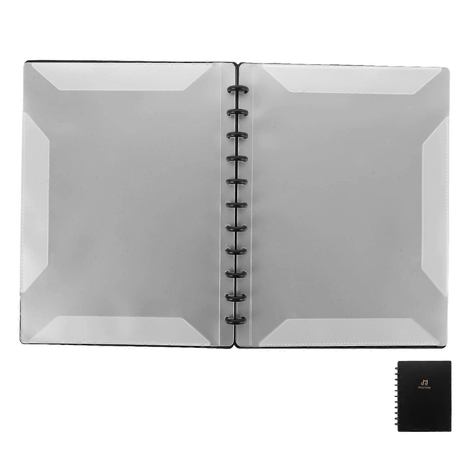 Transparent Music Sheet Organizer with Detachable Mushroom Clip – Stylish Flip Folder for Band and Performance Use