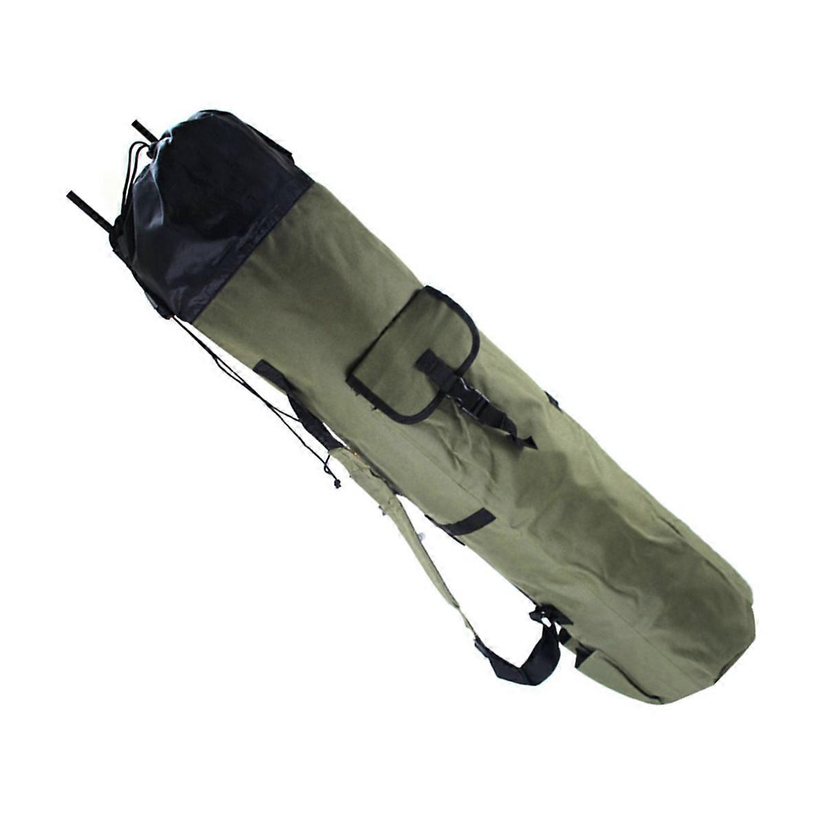 Travel Fishing Rod Case Cylindrical Outdoor Fishing Pole Carrier Storage Multi Functional Use Green 108*24CM 1Pcs