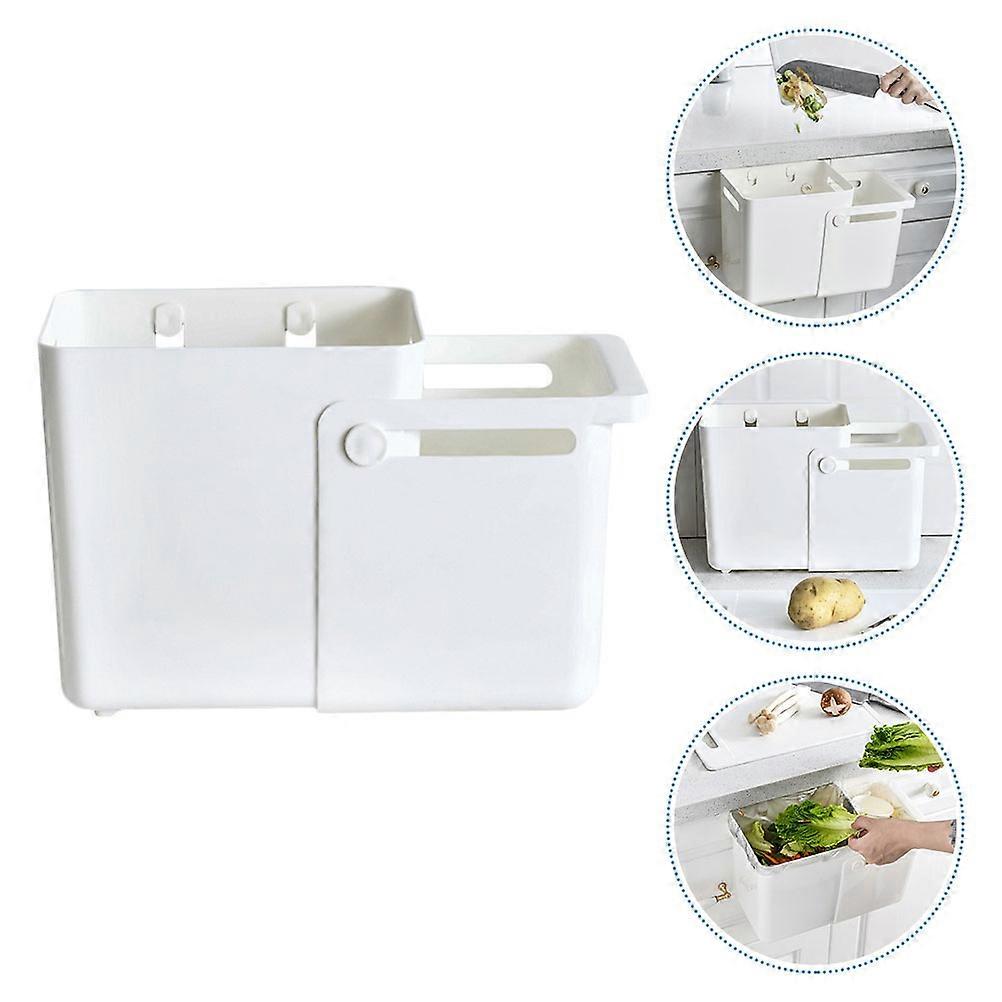 Wall Hanging Trash Container Stretchable Garbage Bin Household Rubbish Container 32.5X20CM Plastic Waste Storage 1Pack