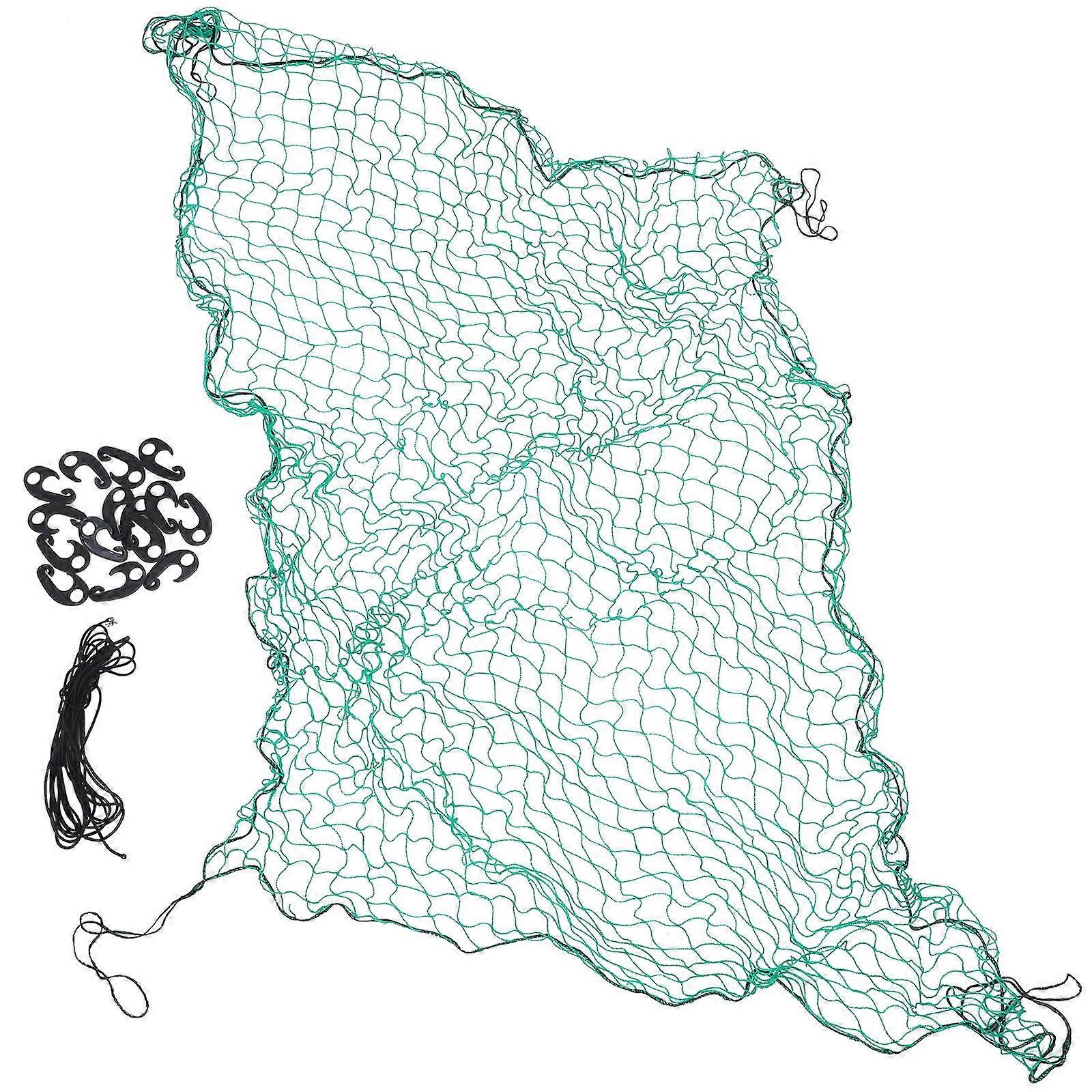 Heavy Duty UV Resistant Nylon Trailer Net with Elastic Rope and Hooks for Truck Bed, Pickup, and Flatbed Cargo Securing