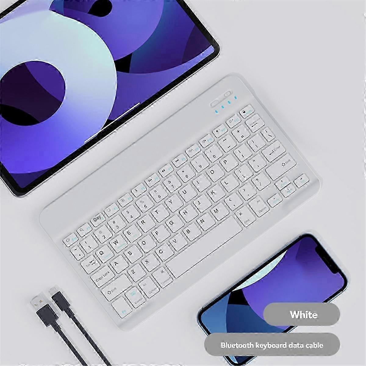 Portable Bluetooth Keyboard for Tablet PC and Gaming Accessories in White