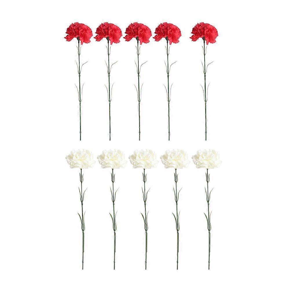 Artificial Flower Decoration Carnation Single Branch Table Setting Realistic 18Pcs