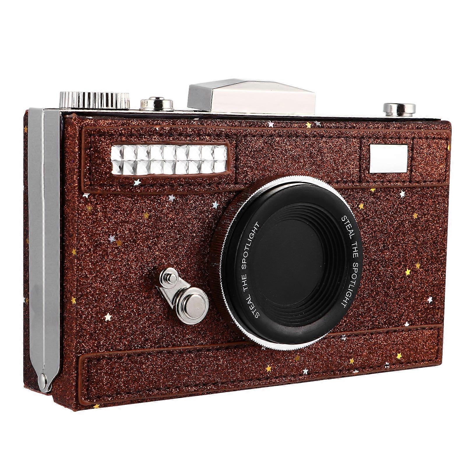 Camera Shaped Crossbody Bag Pu Material Simple School Shopping Daily Use 1Pc