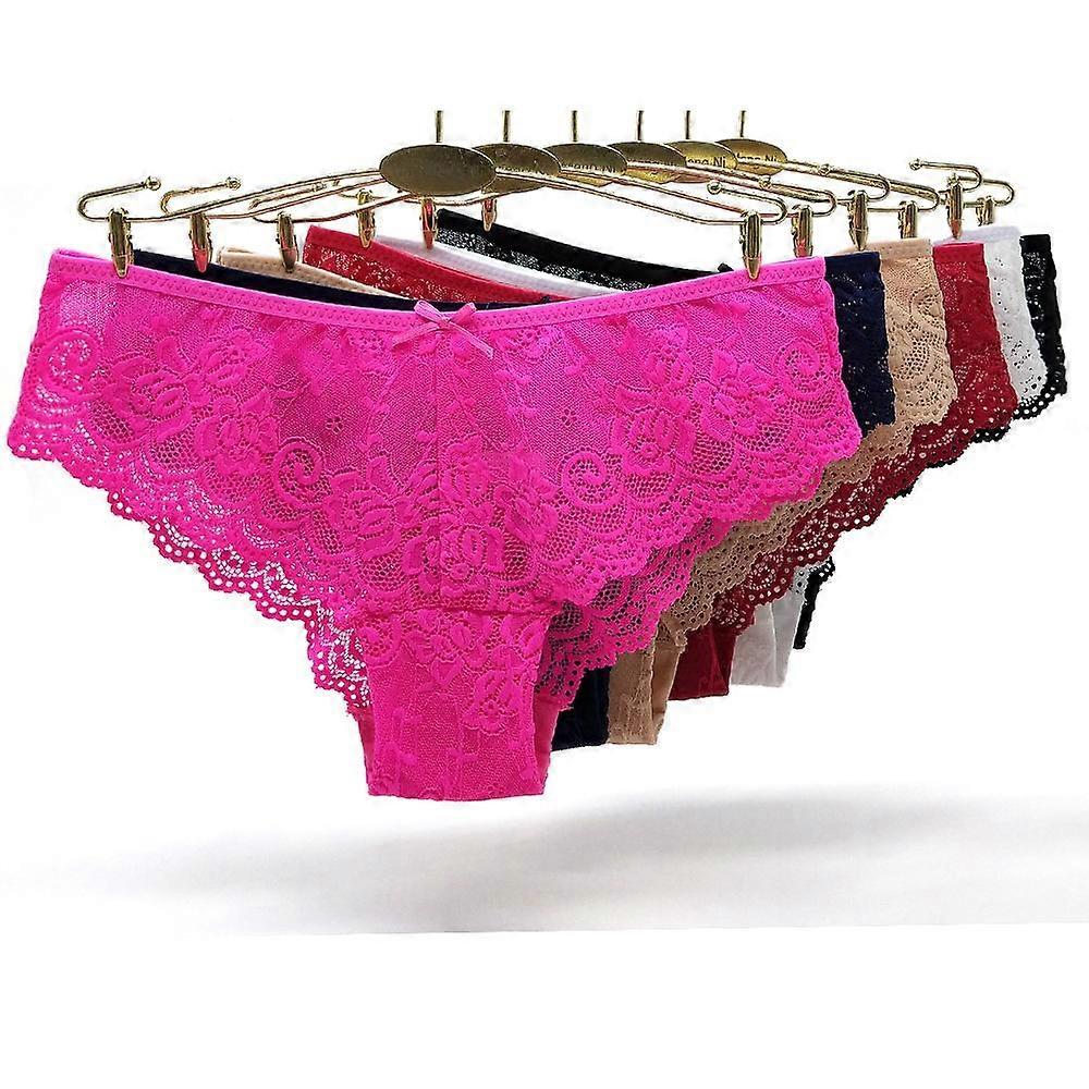 Női csipke fehérnemű pamut szexi átlátszó bugyi nőknek 6 db / tétel
