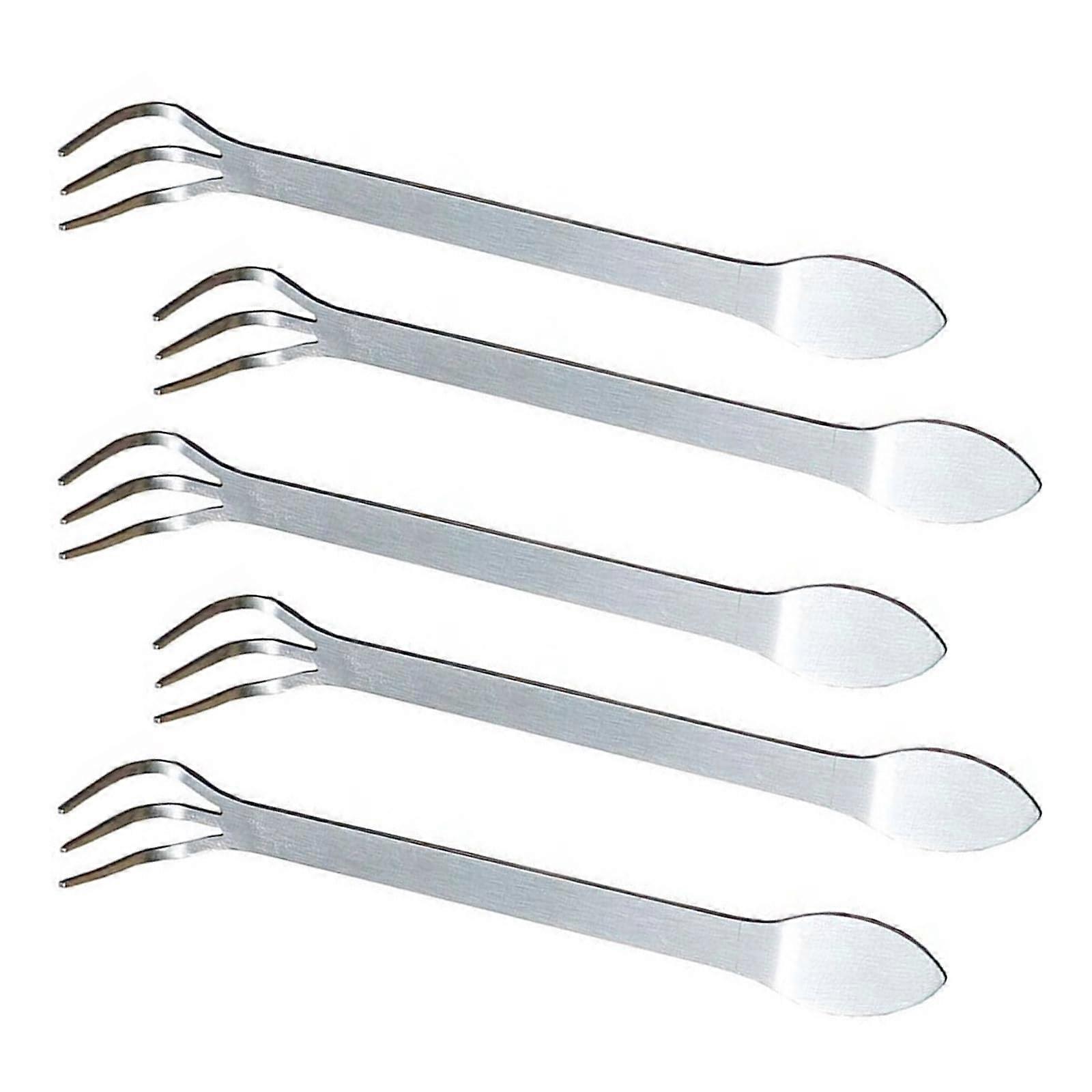 Stainless Steel Garden Hand Rake with 3 Tines, Ergonomic Handle for Cultivating Soil and Plants