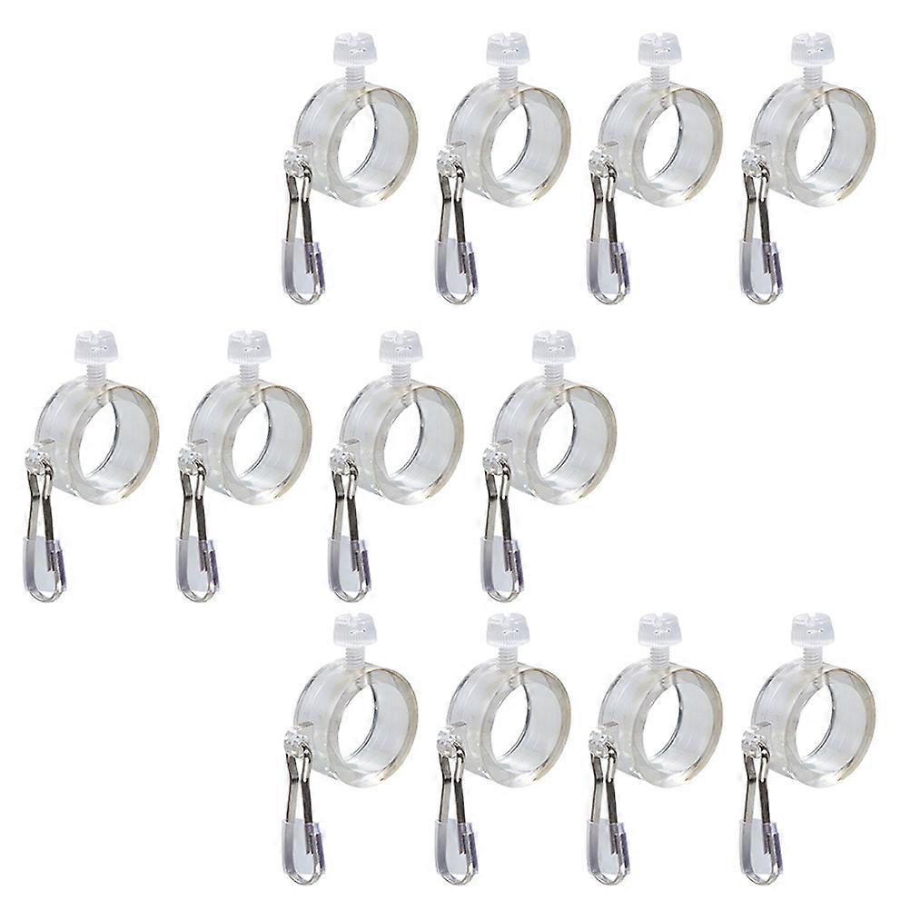 Flag Pole Clamps 12Pcs Strong Plastic Rings Ideal For Outdoor Display Perfect For Poles Providing Flag Support