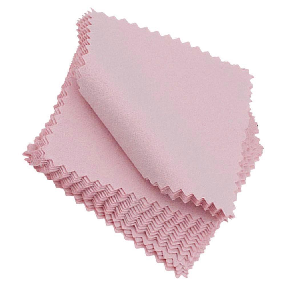 Scratch-Free Microfiber Cloth 80Pcs Reusable Cleaning Wipes for Eyeglasses Jewelry and Screens in Pink Color for Portable Daily Use