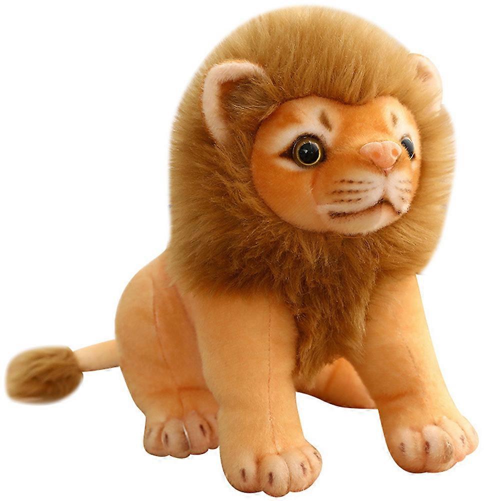Realistic Sitting Plush Lion For Lion Lovers Living Room 23CM 1Pack