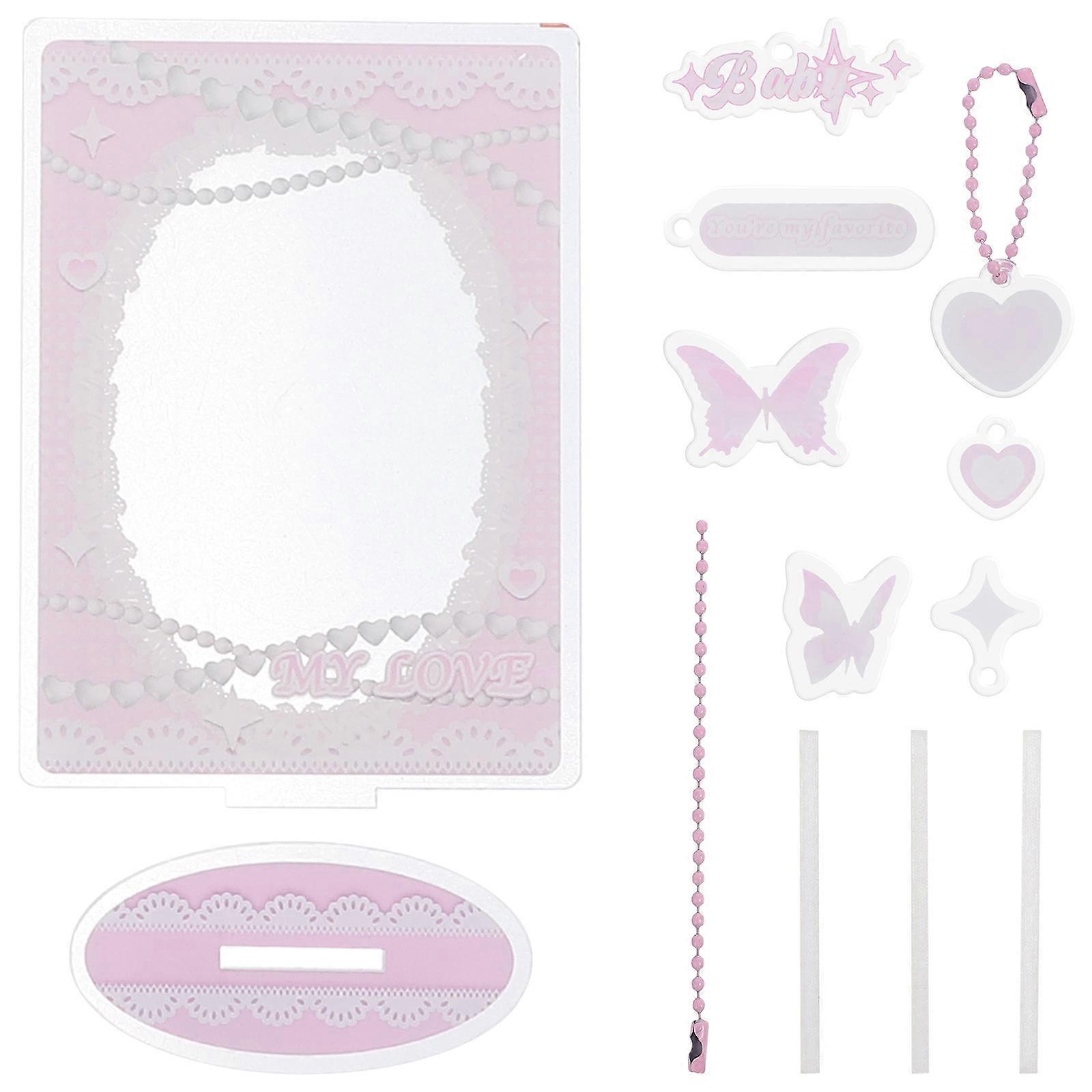 Acrylic and Aluminum Alloy Post Card Holder Stand for Compact Size