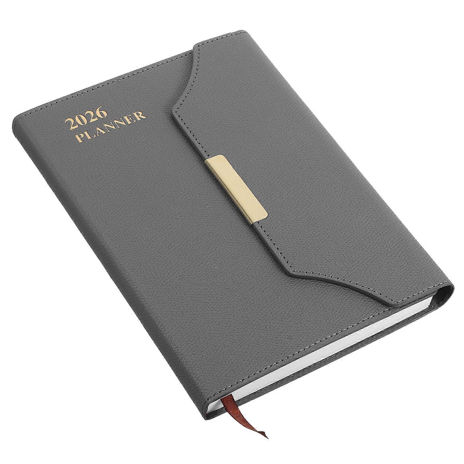 Planner Book Daily Desk Planner With PU Material Rectangular Shape Portable School .10X15.70X2.50CM 1Set