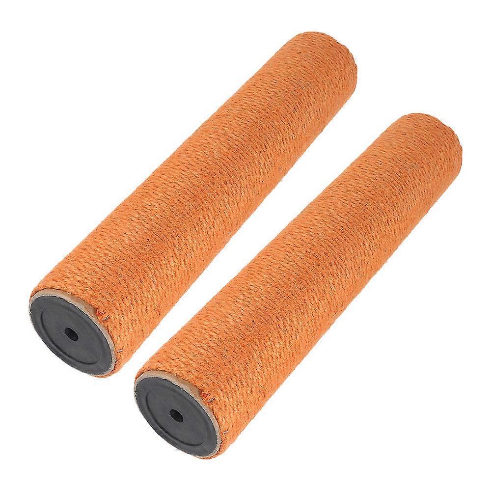 Orange Jute Rope Cat Scratching Post Replacement for Indoor Cats Durable and Strong 2pcs