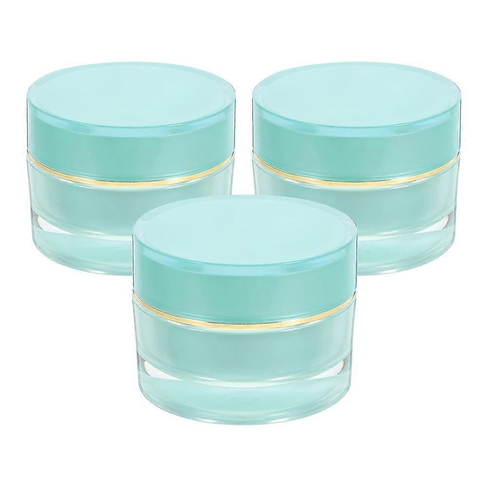 Hand Cream Empty Container Travel Jar Cosmetic Container Portable Leak-Proof 30g Sky-Blue Acrylic 3Pcs