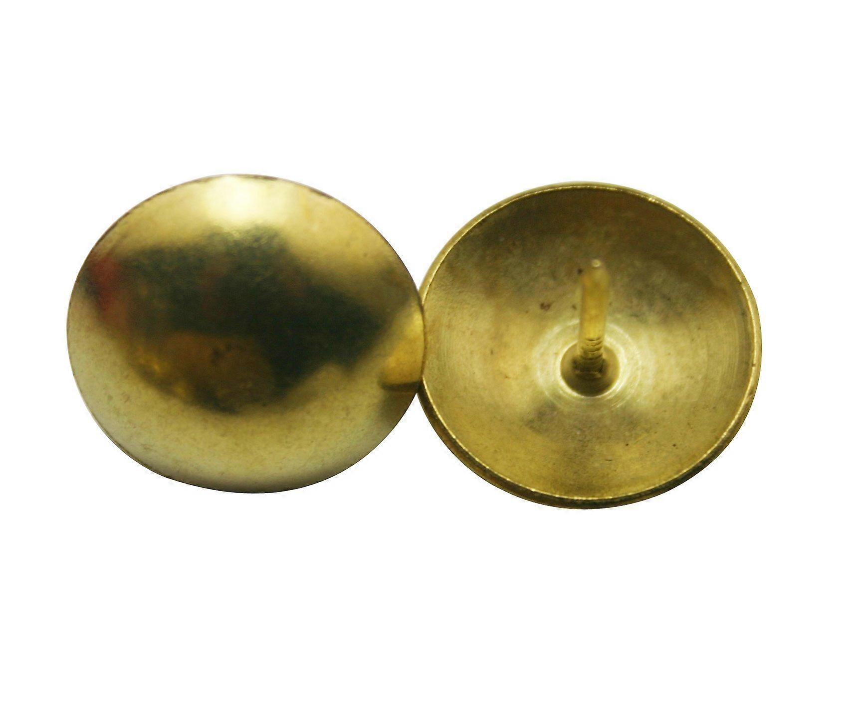 Round Large Nails 19mm Diameter Gold Finish Heavy Duty Decorative Fasteners for Wood and Crafts