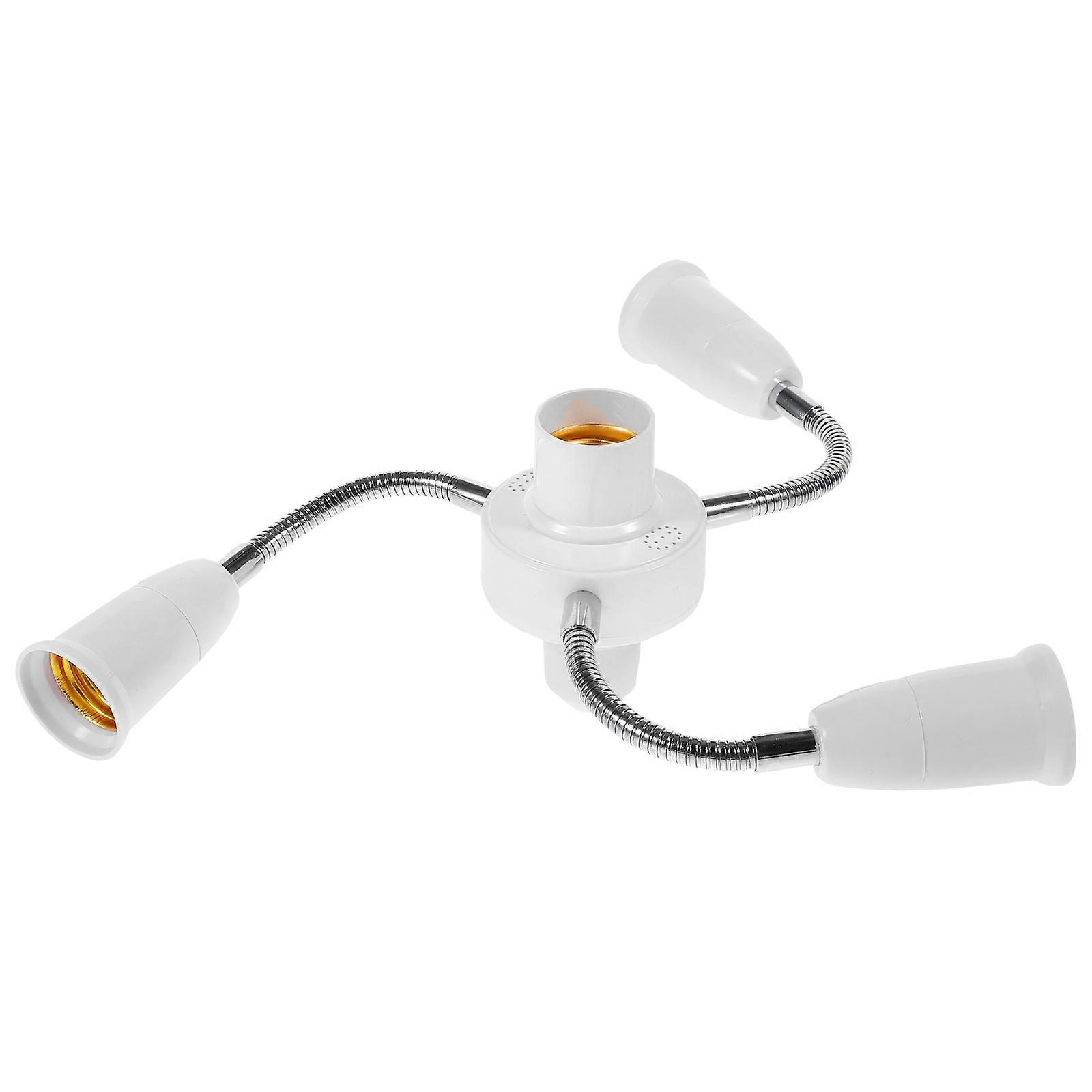 Light Socket Adapter with Flexible Hose, Multi Plug Light Bulb Holder for Versatile Configuration, Durable Lamp Socket Converter