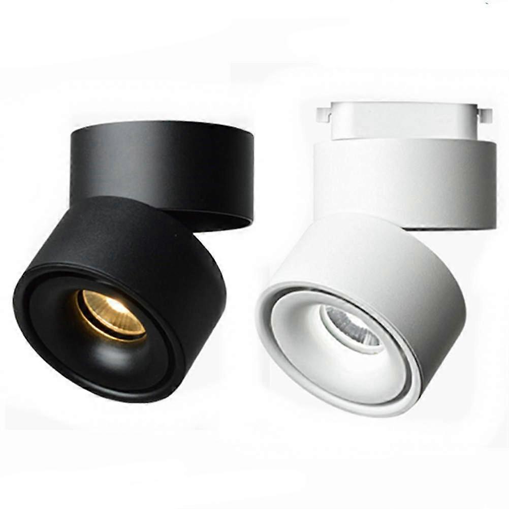 Adjustable LED Spotlight with Thickened Radiator for Showcase and Home Lighting Black 7W