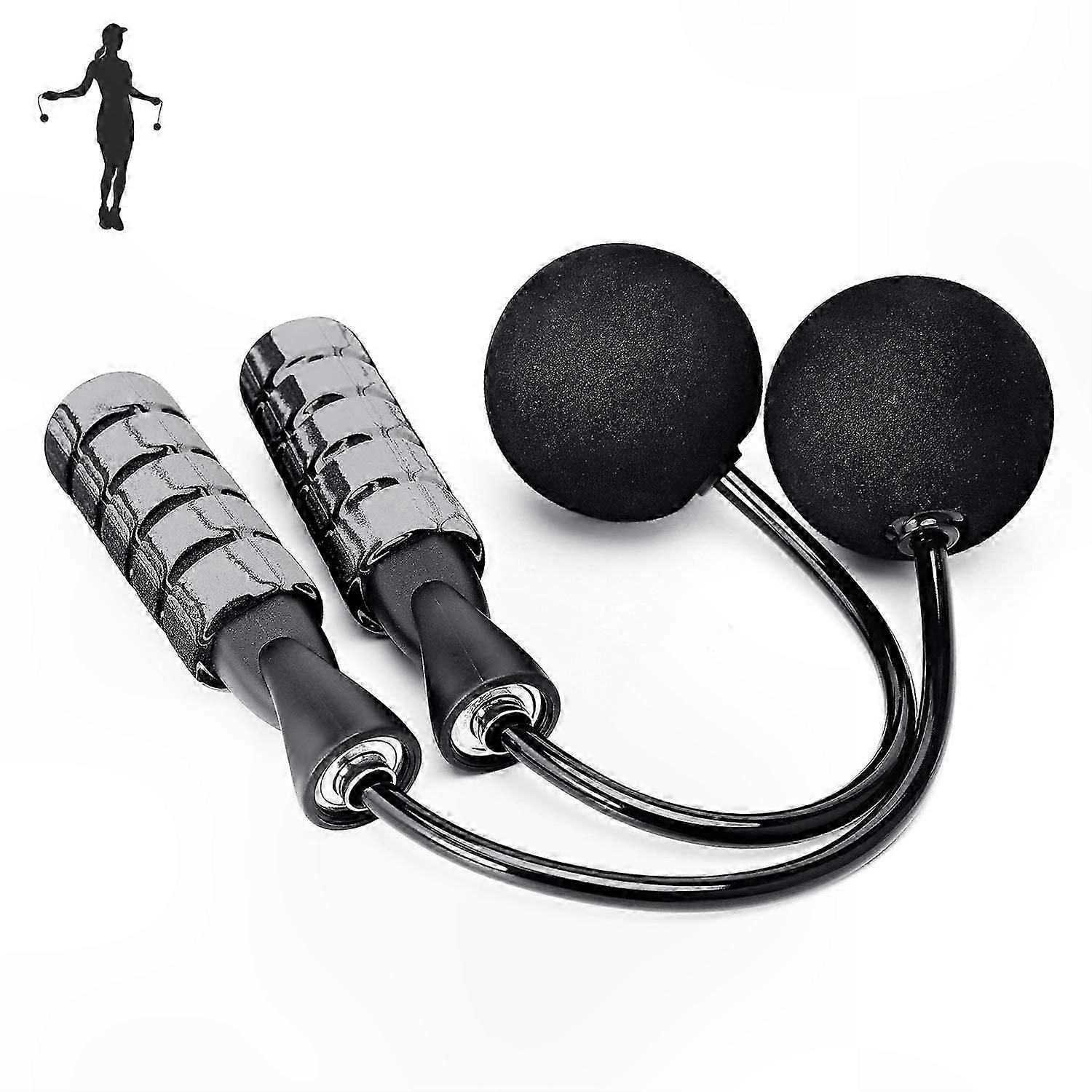 Adjustable Fitness Skipping Rope for Exercise and Training (Gray)