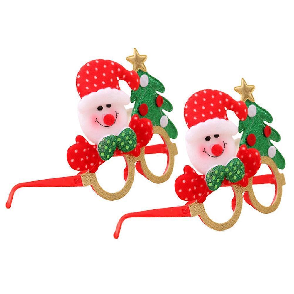 نظارات الجدة 2 قطعة نظارات شمسية كرتونية مستديرة دعائم الصور الملونة المصممة للأولاد والبنات