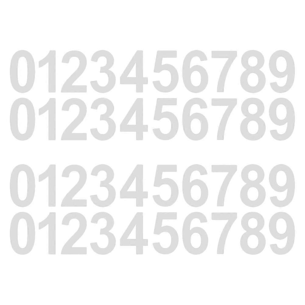 Reflective House Number Stickers for Decoration Made of Durable PET White Sets
