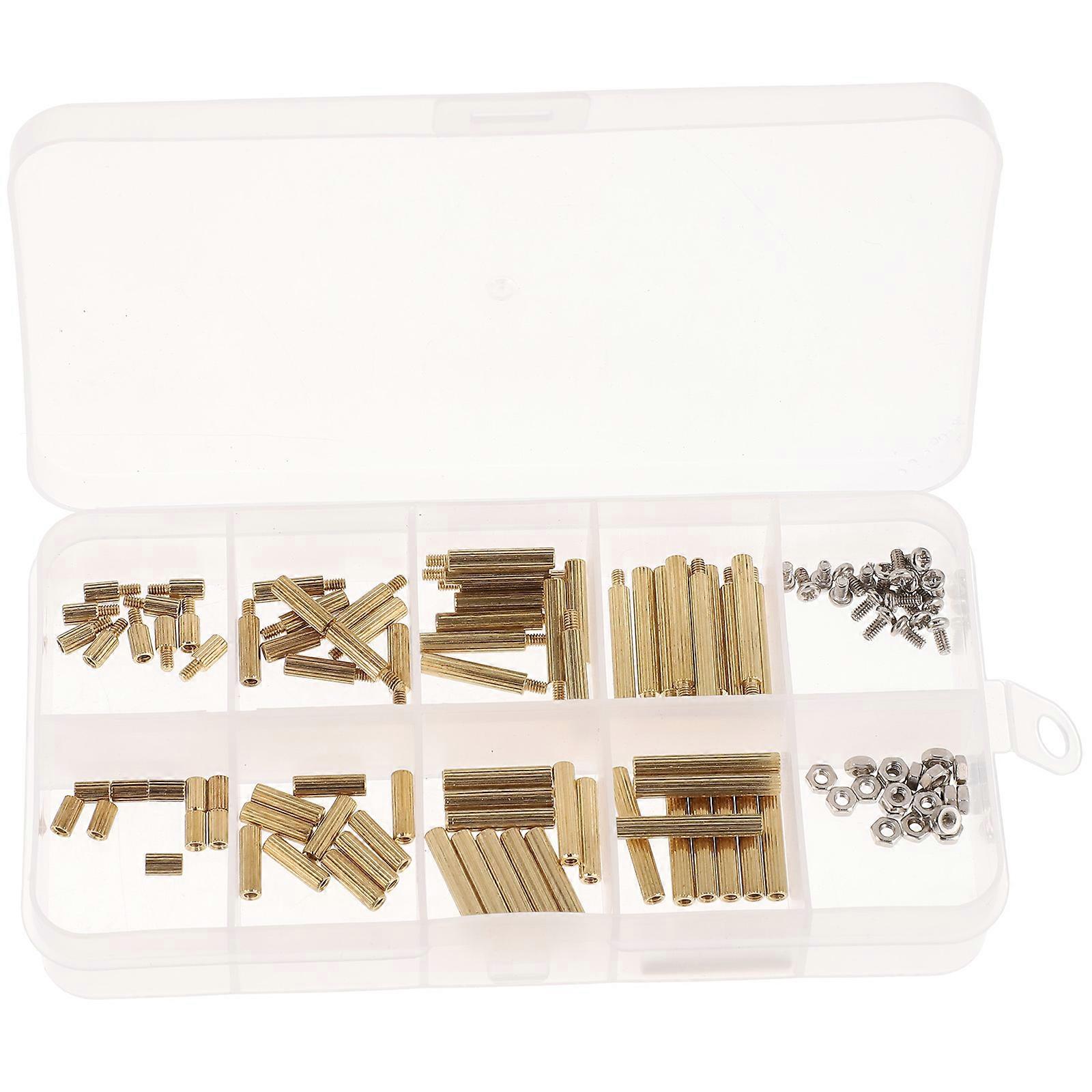 Brass and Iron Standoff Screws Assortment Kit for Computer Use with 120pcs Various Sizes