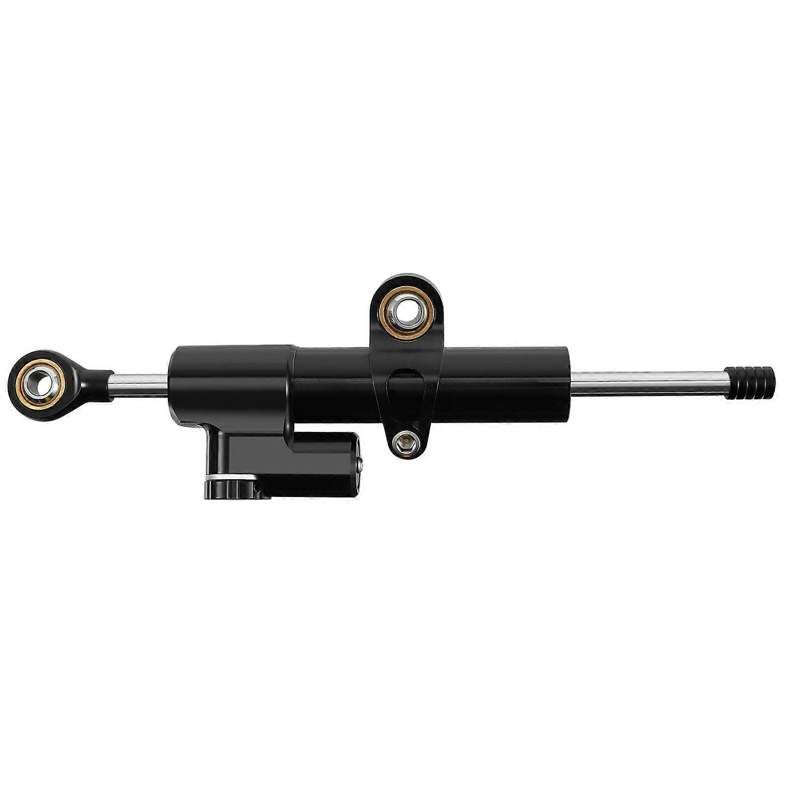 Motorcycle Steering Damper with Speed Sensitive Technology for Stabilization and Control Black