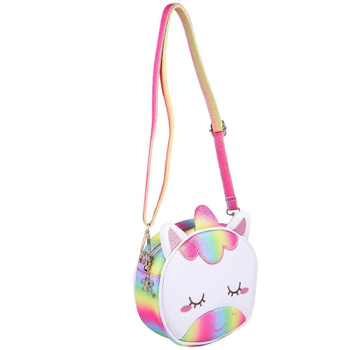 Children Bag Unicorn Cross Body Bag for Storage Use 1Pcs Red PU