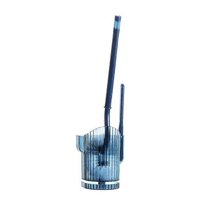 1Pack Upgraded Toilet Brush - Long Handle, Slim & Compact, Deep Cleanin
