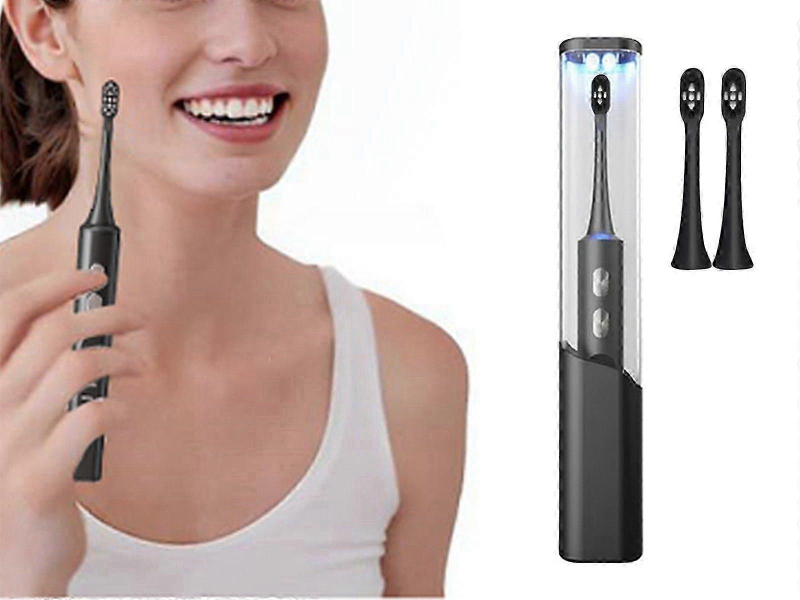 Travel Electronic Toothbrush with Ultraviolet Disinfection Function Case - Black