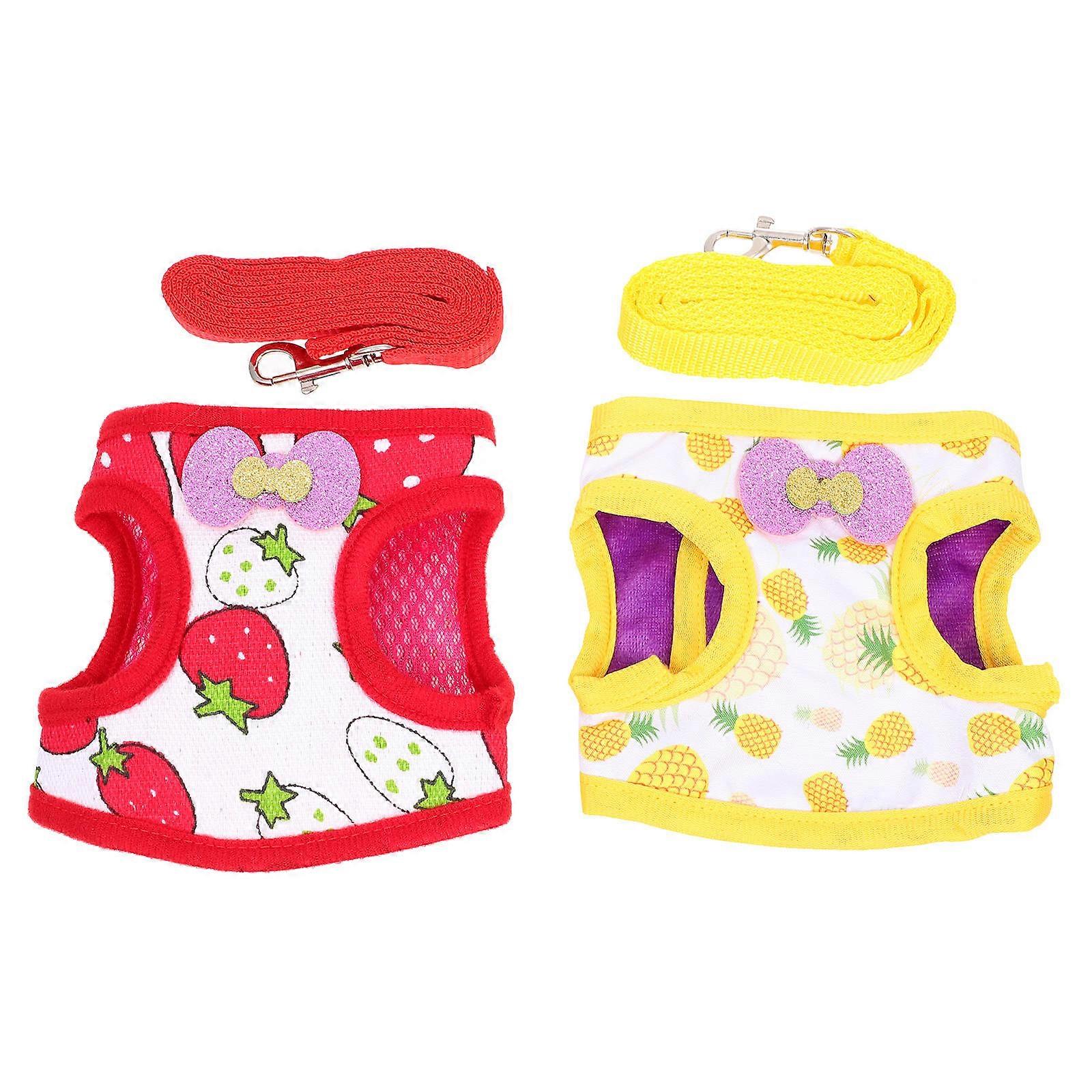 Bunny Clothes And Harness Set For Pet Rabbits Party Attendance Assorted Color Stylish Design 2 Sets