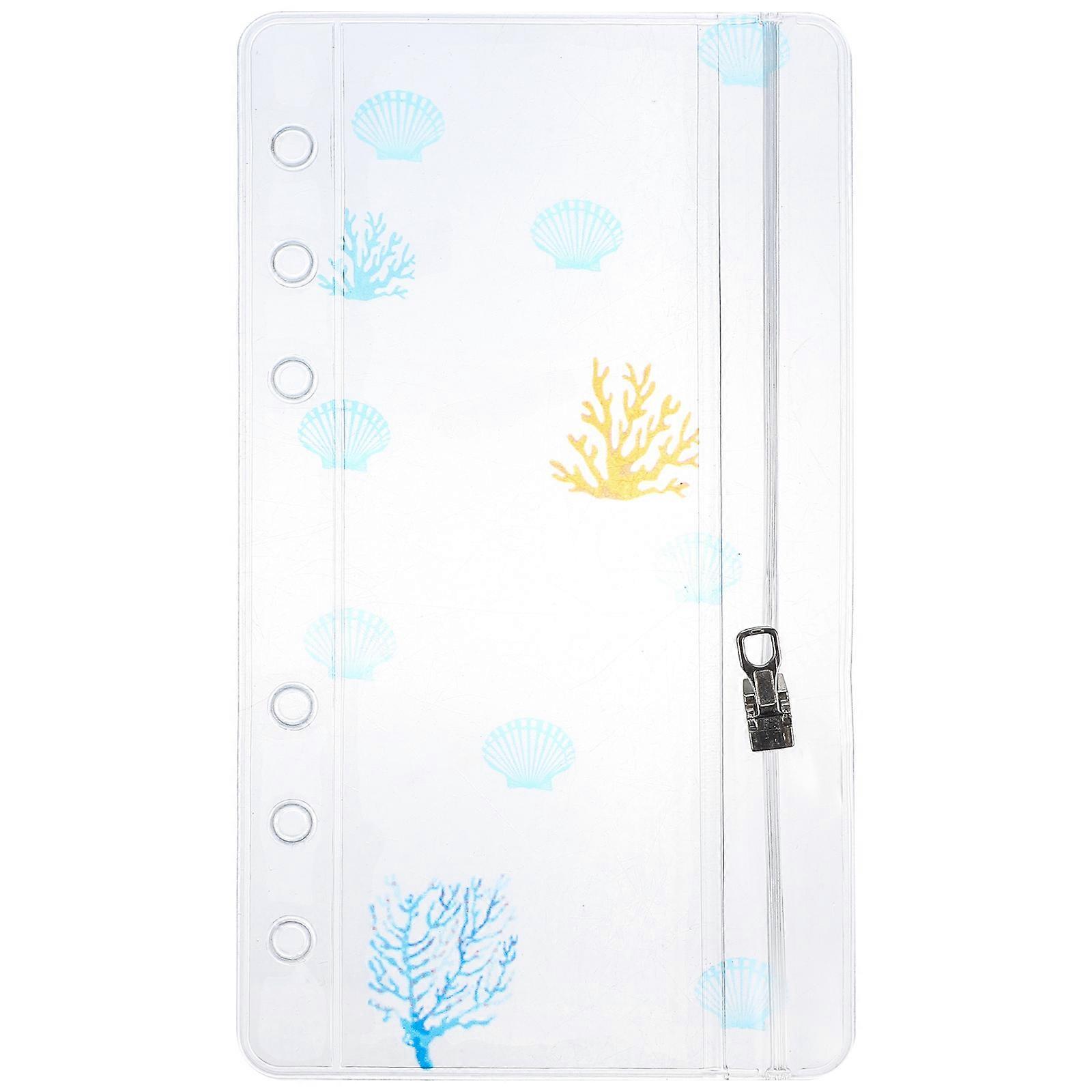 Loose Leaf Binder Zipper Pouch PVC Zip Bag for Scrapbooking Ring Reusable Pocket Organizer for Easy Storage and Protection