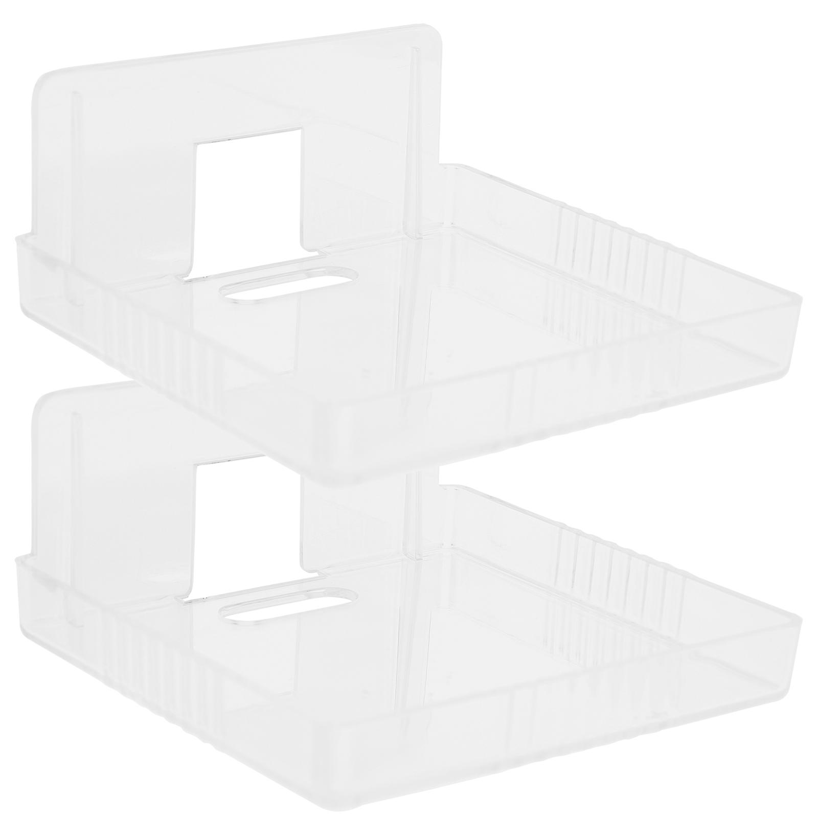Transparent Adhesive Wall Shelves for Camera Monitor Router 2 Pcs Easy Install No Drill Required