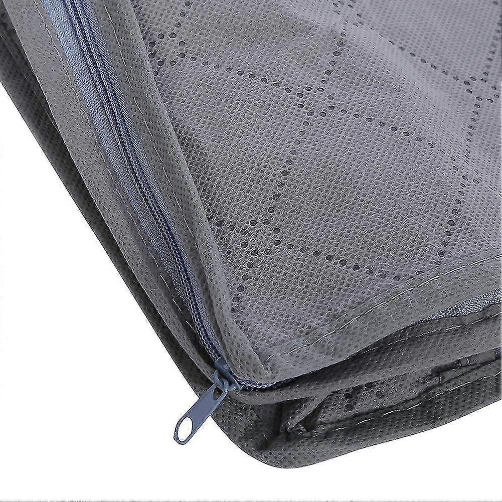 53L Grey Home Storage Organizer Box with 5 Compartments - Durable Non-Woven Fabric Storage Solution for Home & Office