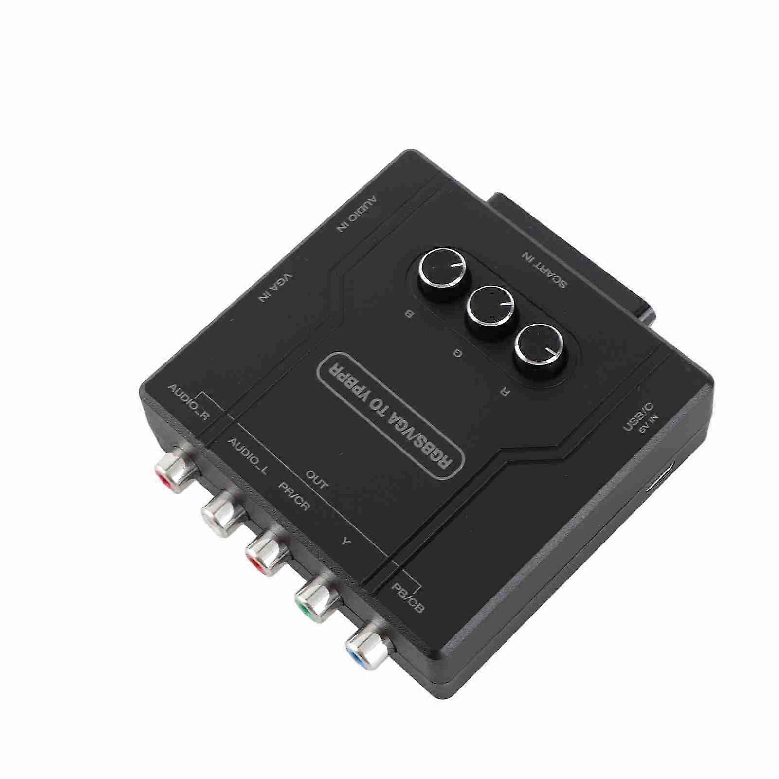 RGBS VGA SCART to YPBPR Component Converter for SFC for N64 for Wii for MD for Saturn