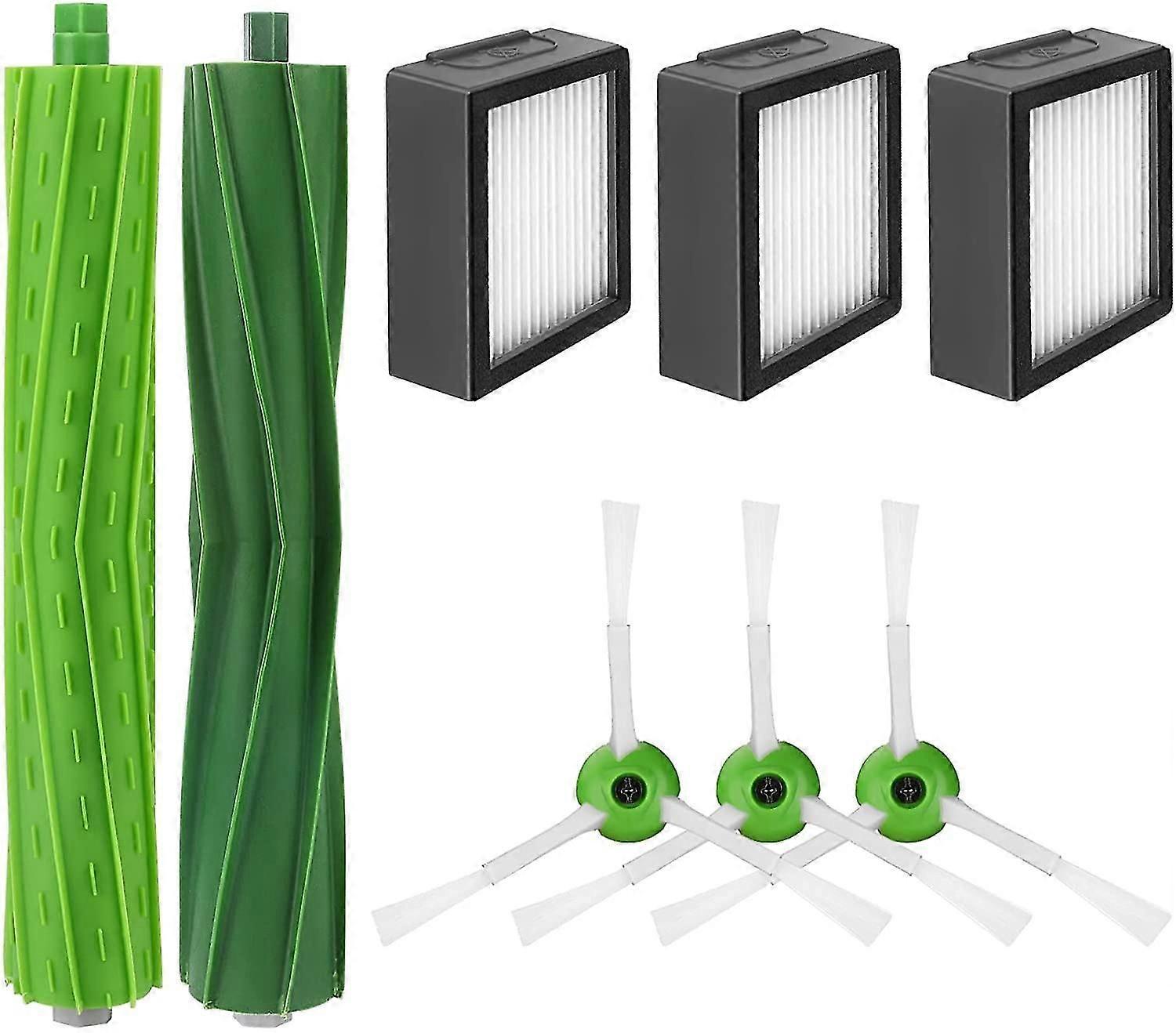 Replacement Parts for Roomba i7 / i7+ / i7 Plus, E5, E6, E7  3 Filters, 3 Side Brushes, 1 Main Brush