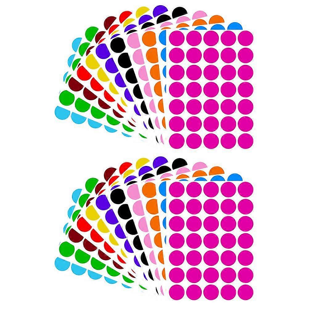 420pcs Color Coding Labels Colored Round Stickers Circle Dot Stickers for Sealing