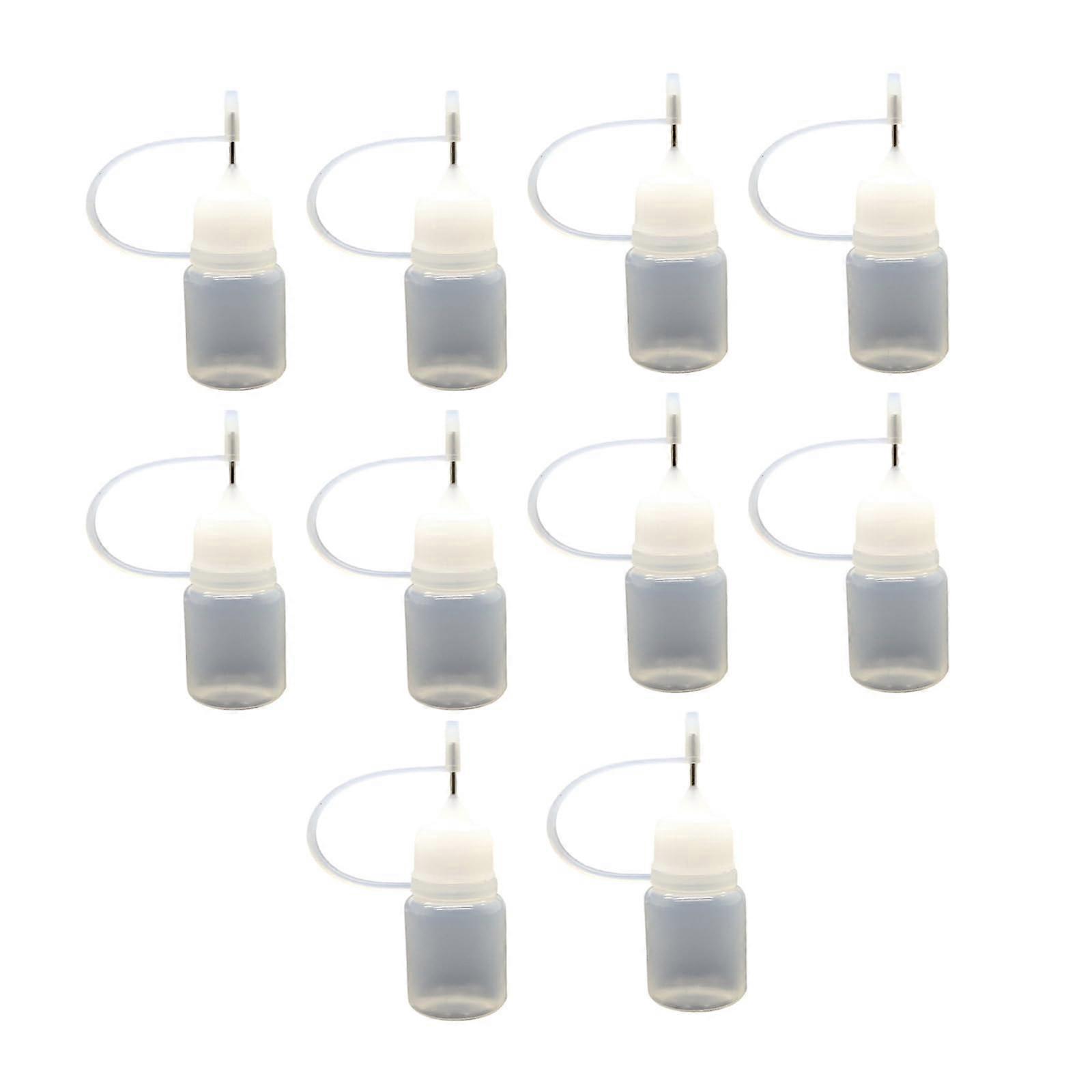 10Pcs 5/10ml Needle Tip Applicator Bottles For Glues Inks Acrylic Painting