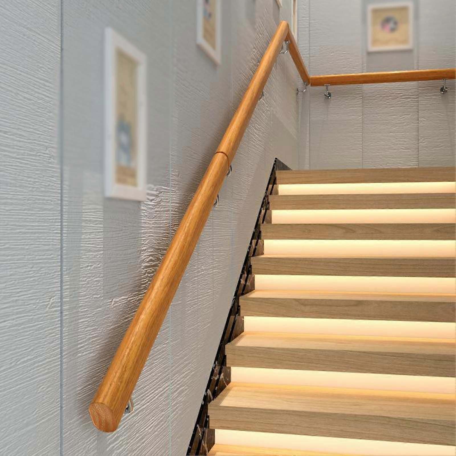 Non-Slip Wooden Grab Bar for Seniors, 600 cm Length, Durable Design for Safety and Support in Bathrooms and Showers
