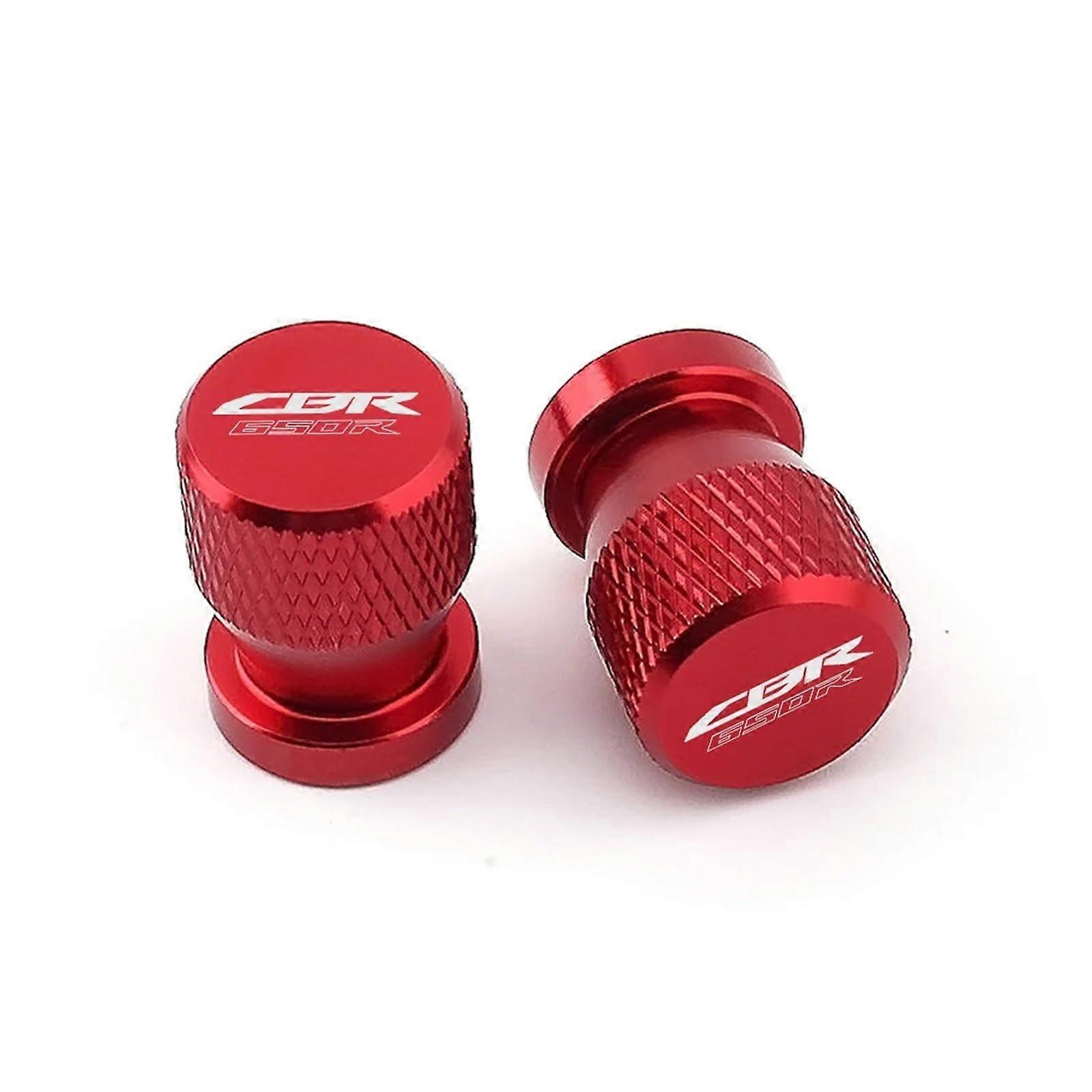 Tire Valve Cap Cover CNC Aluminum Red 2 Pcs Compatible With CBR650R
