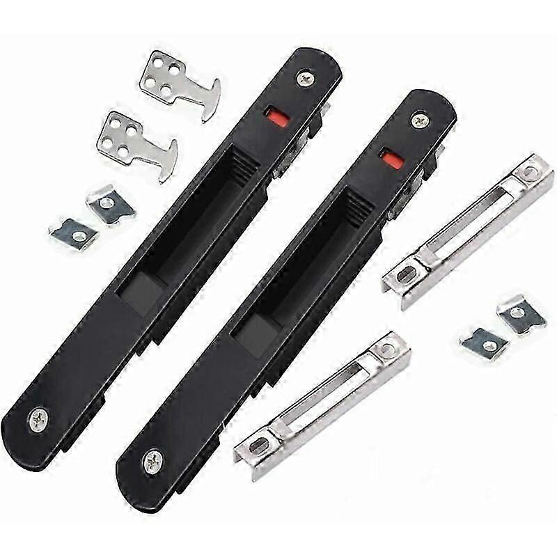 Sliding Bay Lock Latch - Modern Single Sided Movable Door Window Hook Lock for Home Door Lock Sliding Bay Door Latch, Starlight, 2Pc