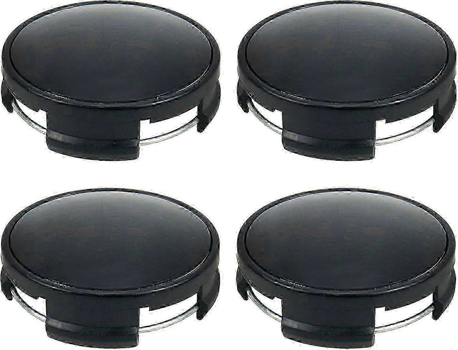 MKK 4 Pcs Plastic Snap-in Type Wheel Center Hub Cap 62mm Outer Diameter and 60mm Inner Diameter for Cars, Black