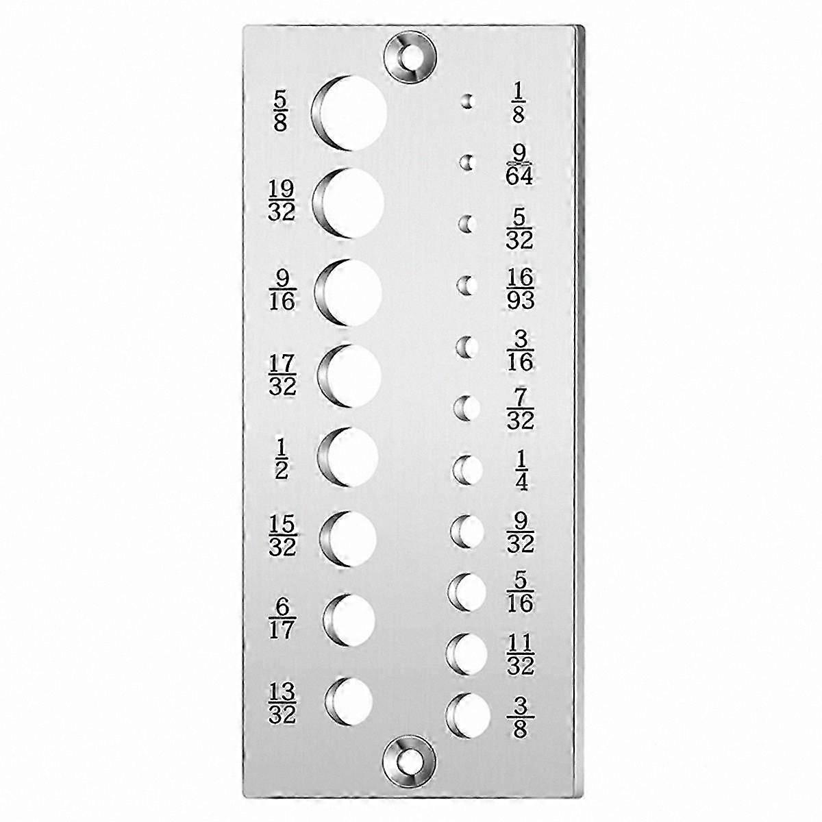 Woodworking Dowel Plate with 19 Holes for Creating Wooden Dowels from 1/8 to 5/8 Inch Diameter