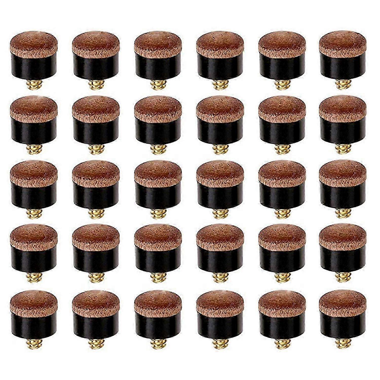 30 Stück Billard Pool Queue Stick Schraubspitzen 12mm Ersatz Billardqueues Kompatible Billardqueues und SnookerZZ16