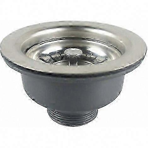 Kitchen Sink Drain with Overflow, 110mm Basket, ABS and Steel Combo, Strainer and Waste Set