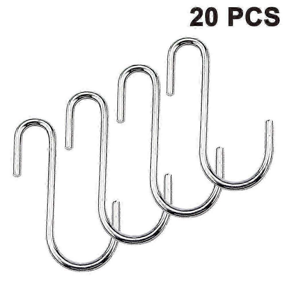 20 Pack Heavy Duty S Hooks Pan Pot Holder Rack Hooks