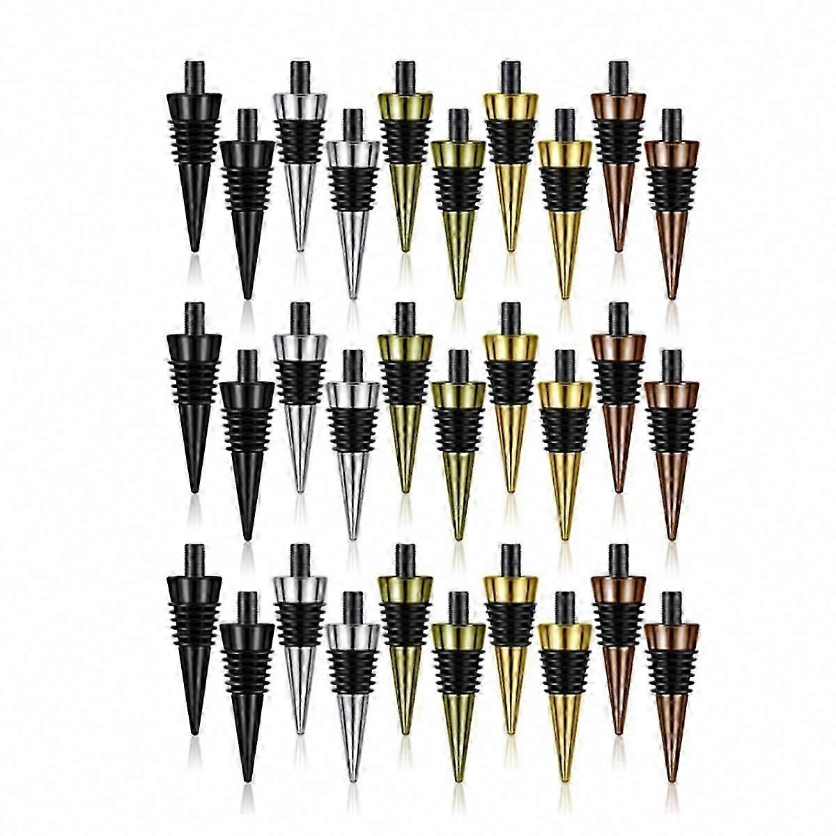 30pcs Metal Wine Stopper Inserts with Threaded Post for DIY Wood Turning Projects
