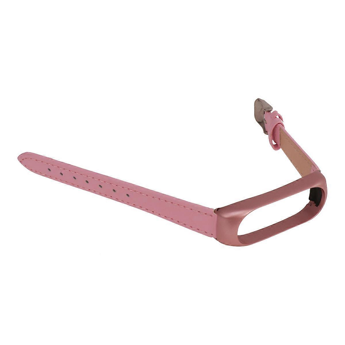 Pink Alloy and Cowhide Watch Strap for 4 with Durable Material and Comfortable Fit Ideal for Decoration Use