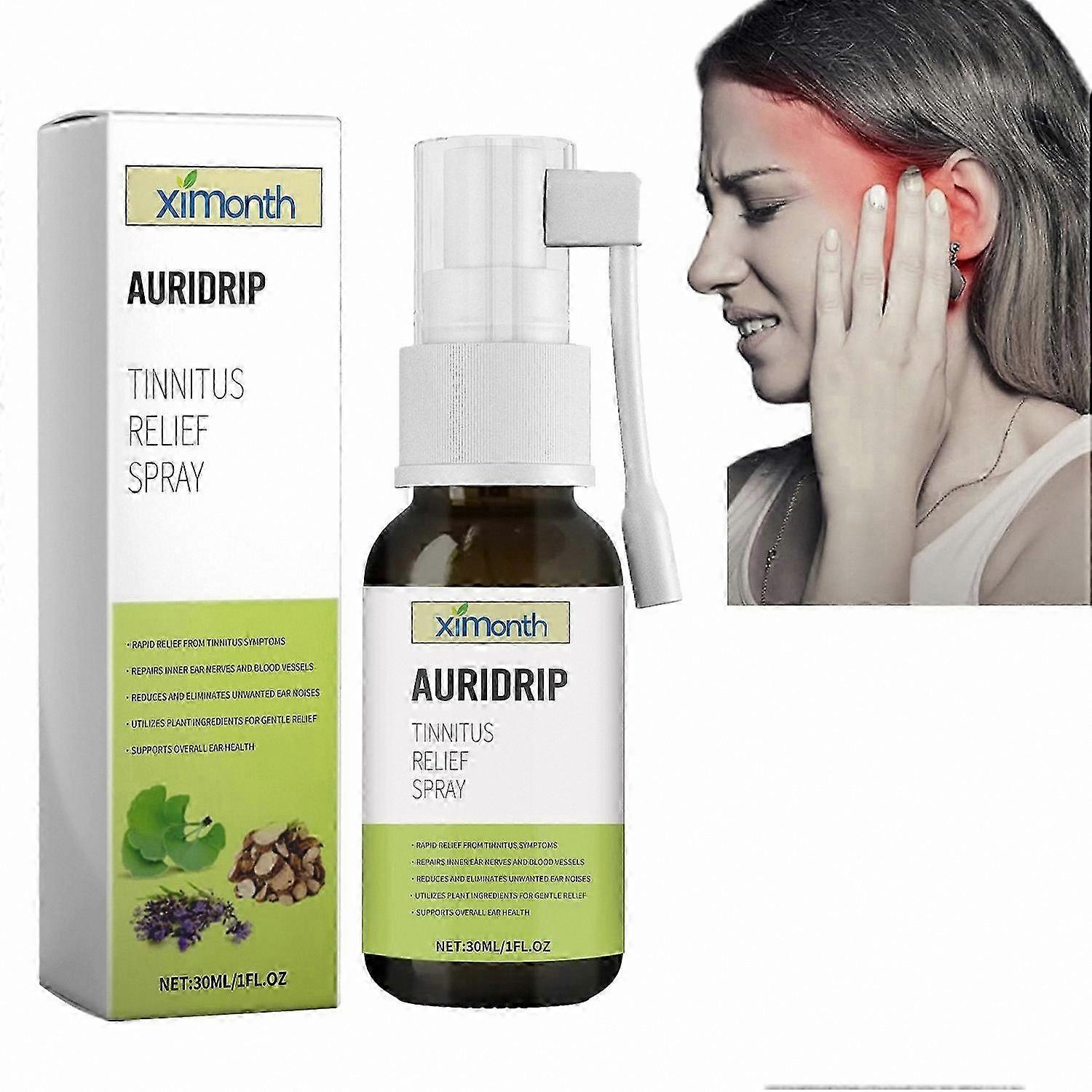 Natural Ear Spray for Tinnitus Relief, Soothing Formula for Ringing Ears and Ear Discomfort Support